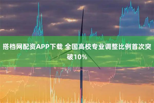 搭档网配资APP下载 全国高校专业调整比例首次突破10%